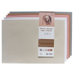 Бумага для пастели набор 5 цветов, Palazzo Velour, 260г/м2, 50х70см